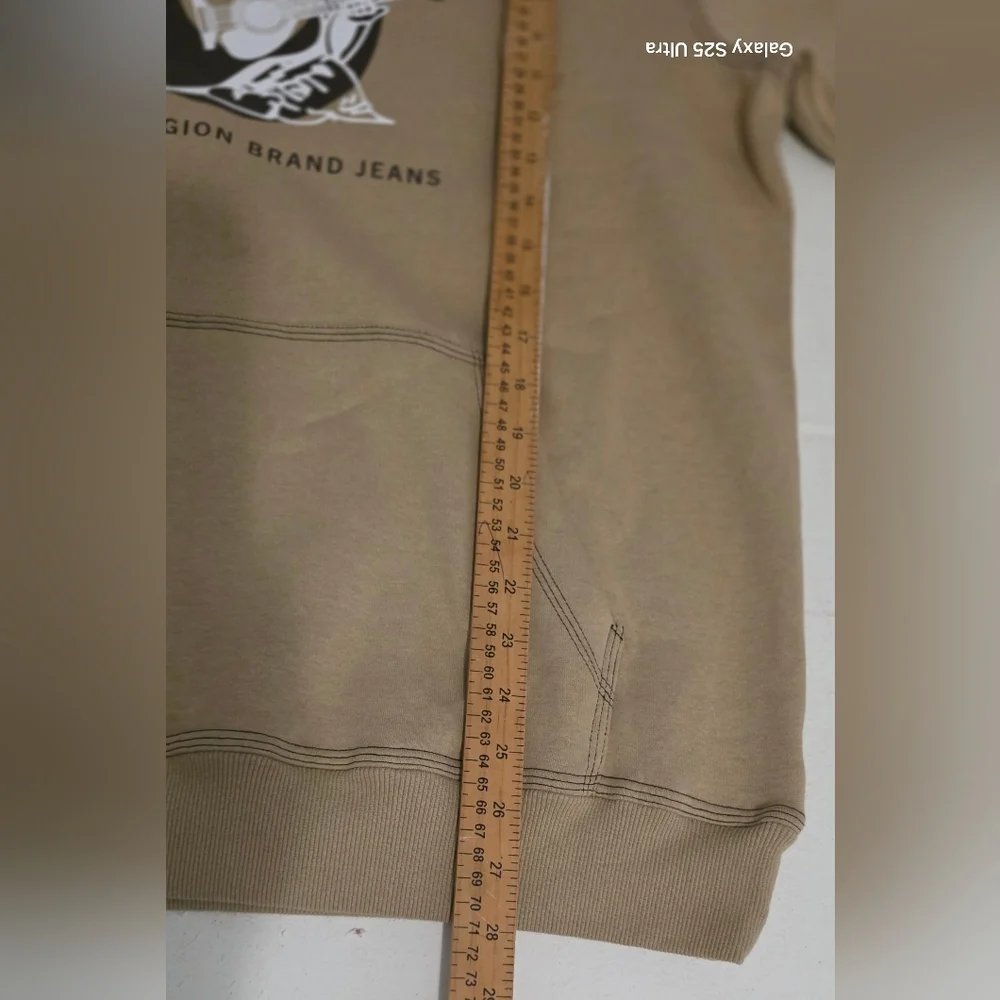 True Religion Budha Guitar Khaki Hoodie for Men NWT Size L